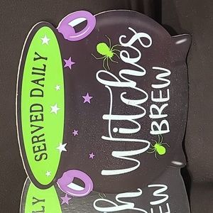 "Witches Brew" Halloween signs, NWT